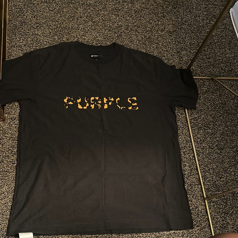 PURPLE Black and Orange Graphic Tee